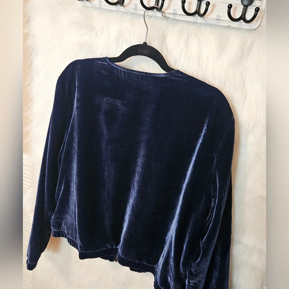 Joe Fresh Cobalt Velour Lined Bomber Jacket (NWOT) - Picture 4 of 5